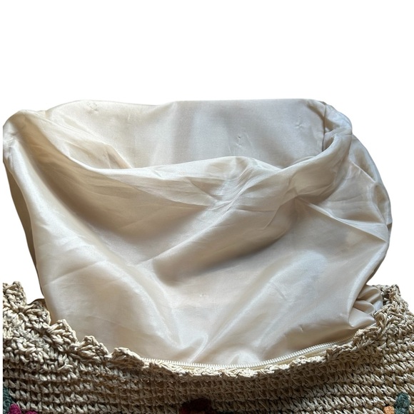 Capelli Straworld Floral Straw Crochet Shoulder Bag Boho Summer Beach Purse - Picture 4 of 16